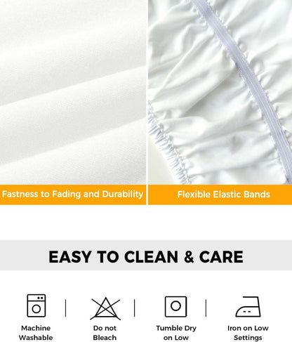 Yellow Lemon Bed Skirt Queen Size 16 Inch Drop, Adjustable Elastic Wrap Around Bed Skirts Easy Fitting Dust Ruffle Bedskirt Bed Frame Cover Spring Summer Floral Botanical